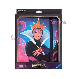Disney Lorcana Lore Book Evil Queen Trading Card Portfolio Binder - NEW In Box